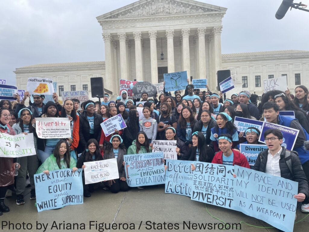 Kids in front of supreme court